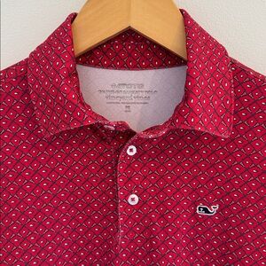 VINEYARD VINES Boys Red Lacrosse Stick Ball On The Go Sanjay Polo MED 12-14